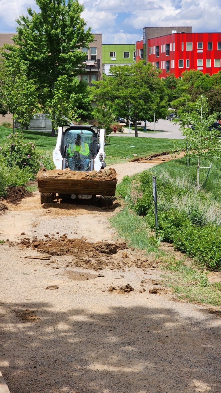 Road is paved at Belmar Community.